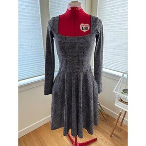 Blackmilk Tweed Mono Squared Up Skater Dress